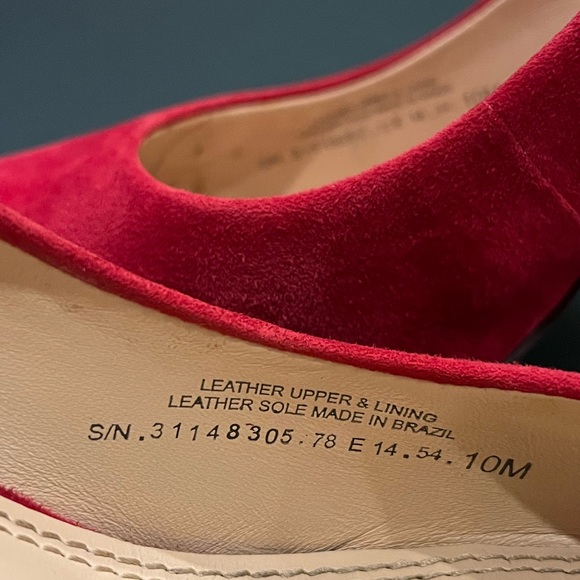 Tory Burch Red Suede Pumps - Picture 3 of 9